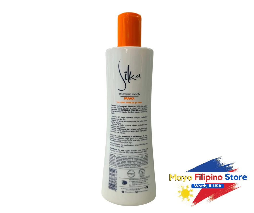 Silka Whitening Lotion Papaya SPF6 300ml - Image 2