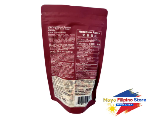 Tapioca Pearl Black Sugar Flavor Ready in 3 Minutes 250g - Image 2
