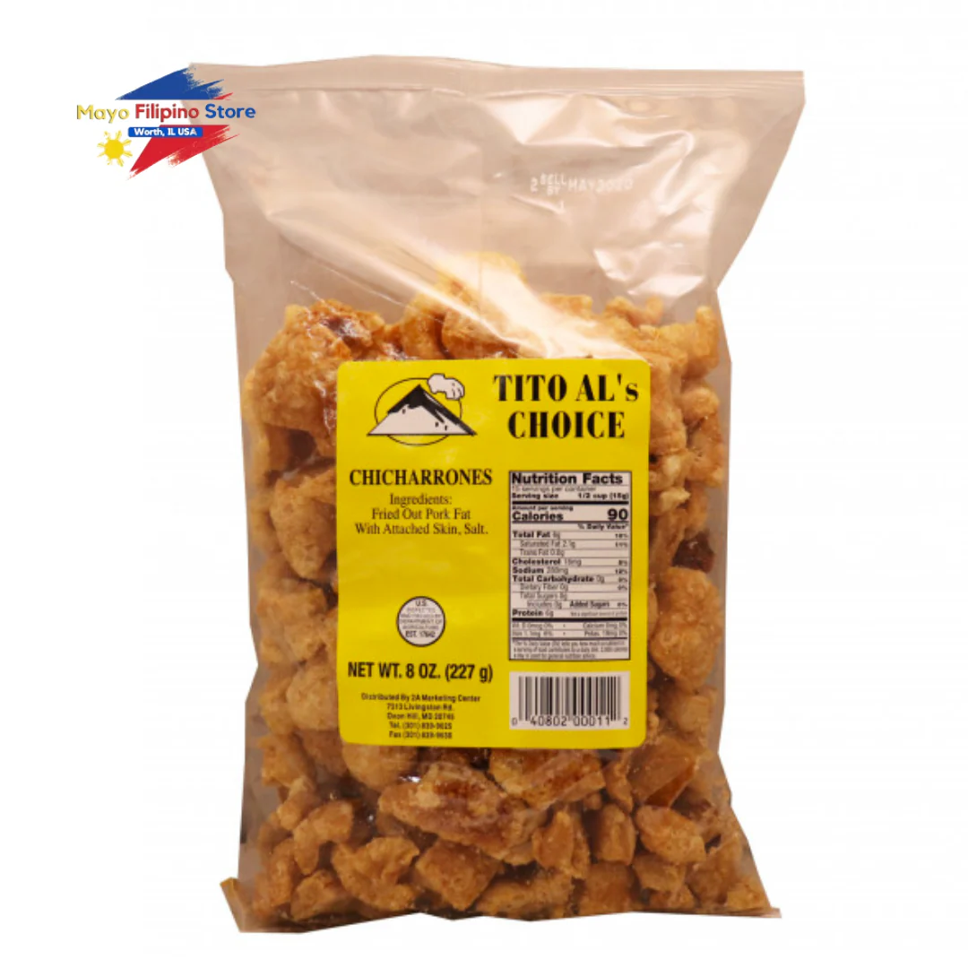 Tito Als Pork Cracklings Chicharrons 8oz 227g Yellow