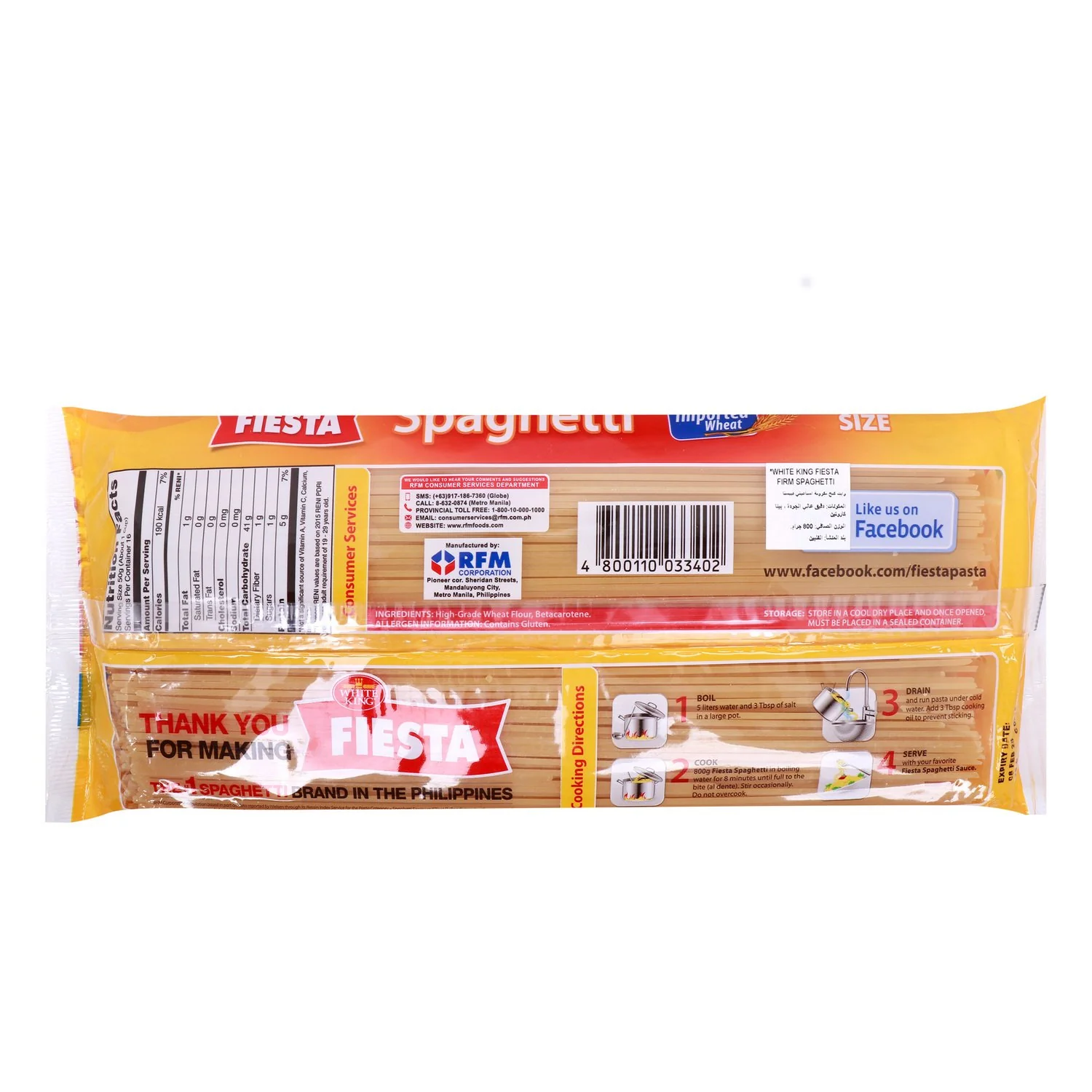 White King Spaghetti Noodles Party Pack 800g - Image 2